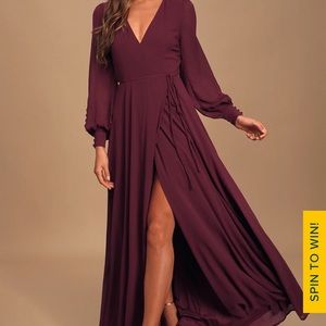 NWT - LULUS Long Sleeve Wrap Dress
